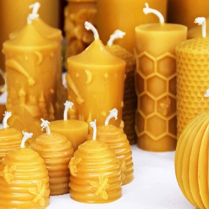 Moule à bougie en cire d'abeille, tige de cire de noël pratique, adapté à  la fabrication de bougies en paraffine à faire soi-même - AliExpress