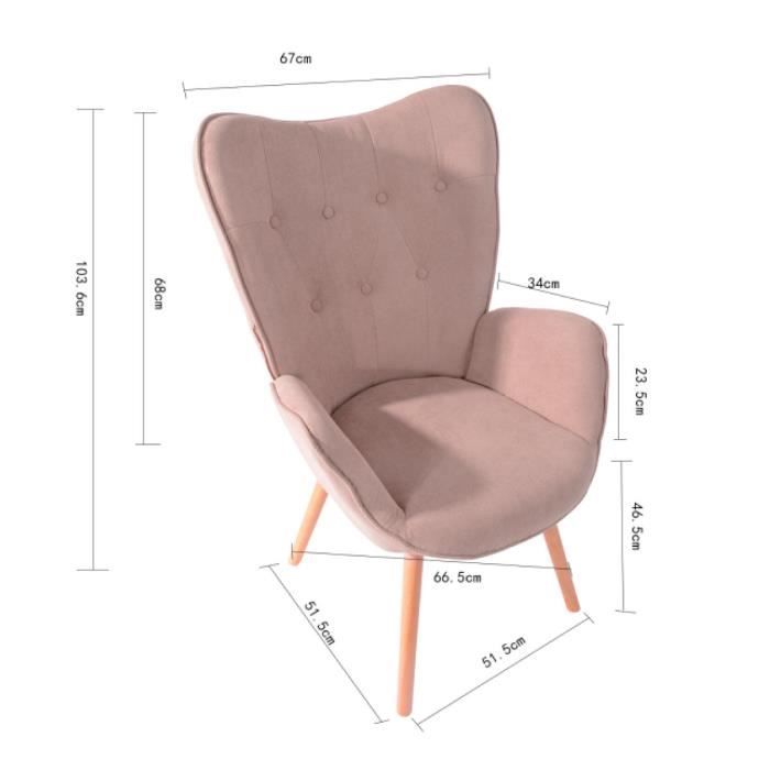 Fauteuil vieux rose capitonné - L'IMPARFÊTE