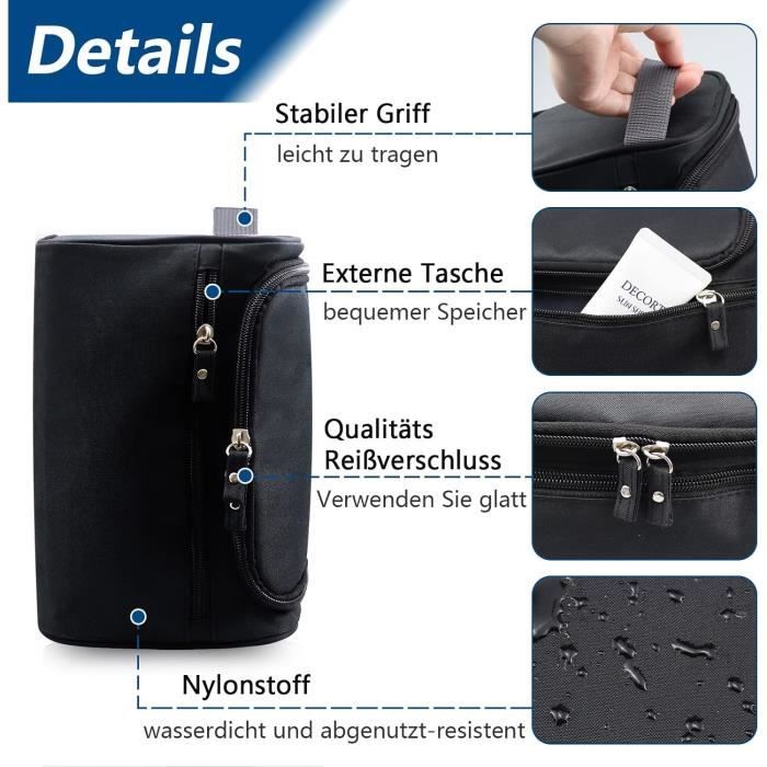 Trousse De Toilette Pour Homme, Trousse De Toilette ?? Suspendre, Pliable, ??tanche, Pour Le 