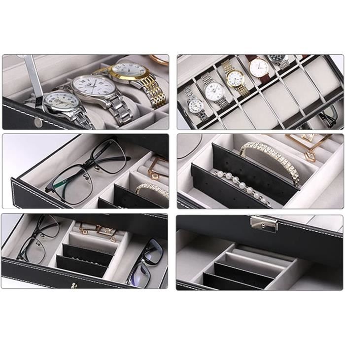 Boîte De Rangement Pour Montres - 5 Emplacements - Noir, EVA - Homme/Femme