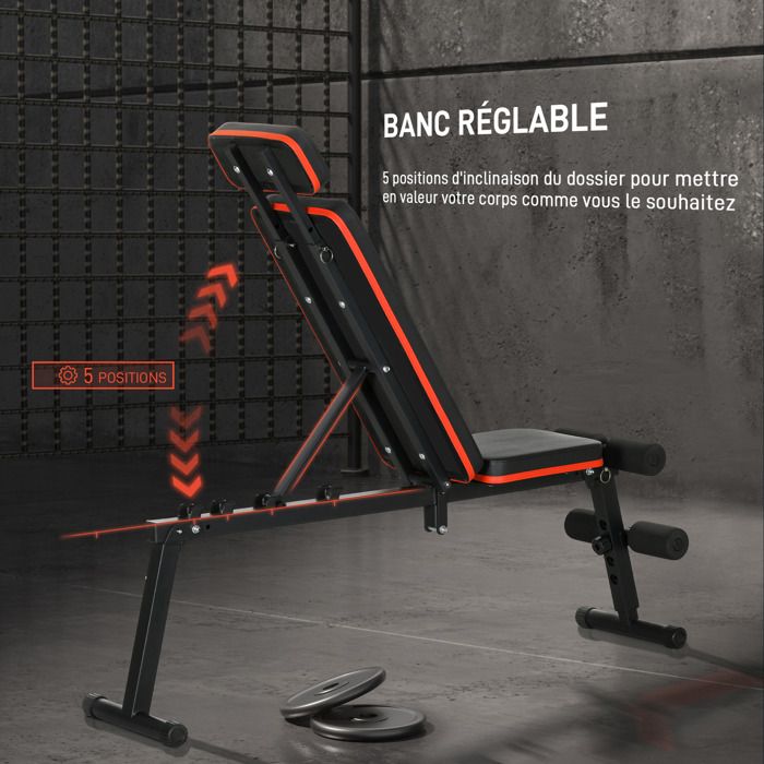 BANC DE MUSCULATION PLAT | MUSCULATION | COULEUR BLANC GORILLA SPORTS