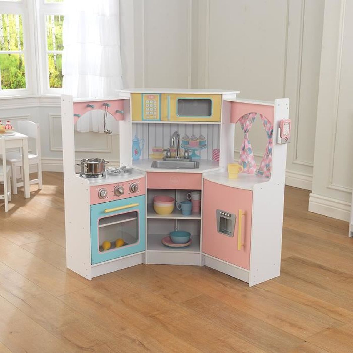 Dinette Cuisine En Bois Complete Taille Xl Four Lave Vaisselle Jeux Et Jouets Fille Achat Vente Dinette Cuisine Cdiscount