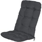 BEAUTISSU HOME STYLE Beautissu Coussin chaise jardin Flair HL 120x50x8cm Gris graphite - Coussin exterieur jardin - Dossier haut - Intérieur & Extérieur