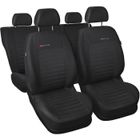WILTEC Housse De Siège Voiture Auto pour Opel Zafira A B C Elegance P4 Noir tissu de revetement/velours avec mousse set complet
