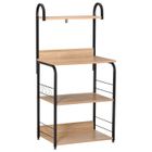 HOMCOM - Étagère de cuisine - Panneaux de particules classe E1 - 60x40x125cm - Bois naturel