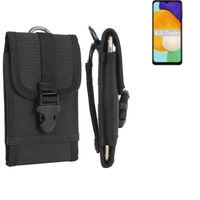 Nylon Étui de Téléphone Portable Holster pour Samsung Galaxy A13 5G Housse Ceinture Pochette Tactique Noir
