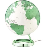 Tecnodidattica  Mappemonde Light&Colour Hot Green | lumineux, pivotant, avec cartographie Politique actualisee | Luminaire de