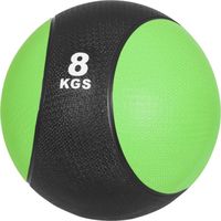 Médecine ball de 8 KG - GORILLA SPORTS - vert/noir - pour fitness fonctionnel