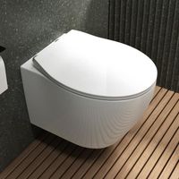 Mai & Mai WC Suspendu sans Bride en Céramique Blanc Toilette Mural 37x52x36cm A126