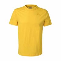 T-shirt Multisport - KAPPA - Cafers Sportswear - Homme - Jaune foncé - Coupe droite - 100% coton