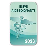 Autocollant Sticker - Vignette Caducée 2023 pour Pare Brise en Vitrophanie - V2 Élève Aide Soignante 