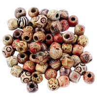 PERLE - ŒIL DE CHAT - FOSSILE - POLARIS - BRELOQUE - CABOCHON - DEMI-PERLE Perles en bois 100 pièces