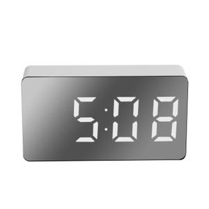 2 en 1 int/érieur de v/éhicule de voiture Mini montre /électronique LED horloge num/érique thermom/ètre voltm/ètre Horloge de thermom/ètre de voiture