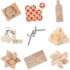 PUZZLE Lot de puzzles en bois dans une boîte cadeau - Rem