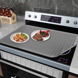 Protection De Plaque De Cuisson En Silicone 71x51cm - Anti-rayures Et Éclaboussures - Pour Induction Et Électrique