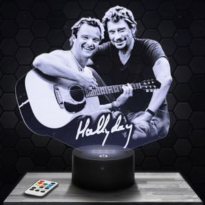 Housse de couette + taies d'oreillers personnalisés Johnny Hallyday - France
