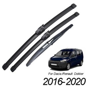 BALAI D'ESSUIE GLACE Lot de 3 Balais d'essuie-glace avant et arrière pour Renault Dacia Dokker 2016 2017 2018 2019 2020