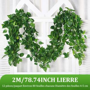 FLEUR ARTIFICIELLE 12PCS Lierre Guirlande Plantes Artificielles,Artif