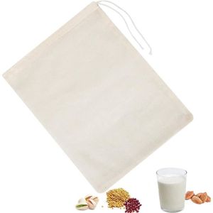 Sac à lait végétal 25x30 cm - Filtre tissu pour lait chanvre noix Amande soja