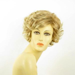 Perruque Femme Courte Blonde Dorée KIMBERLEY LG26 – Synthétique Bouclée, Neuve Avec étiquettes