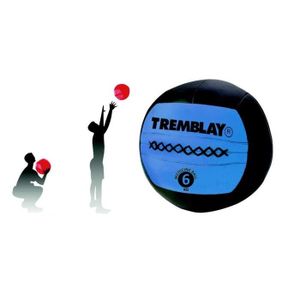 MEDECINE BALL Medecine ball Tremblay CT - 6 kg - Noir/Bleu - Pour muscler les bras, les jambes et le corps