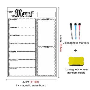 ANLIOTE Tableau Noir Magnétique pour Frigo 30 x 20 cm – Ardoise Aimantée  Facile à Nettoyer – 3