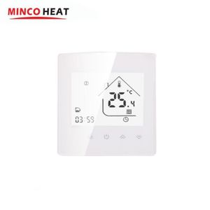 PLANCHER CHAUFFANT Chauffage à l'eau - Thermostat pour chaudière à gaz-eau-électrique, contrôleur de chauffage au sol, écran noi