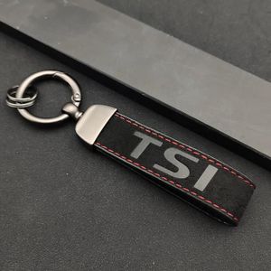 PORTE-CLÉS Petite Maroquinerie et Accessoire,Porte-clés de luxe en cuir suédé pour hommes et femmes,logo de voiture TSI GLI - Black TSI[C]
