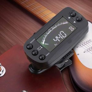 ACCORDEUR EBTOOLS Métronome accordeur Tuner et métronome numérique LCD à pince portable 2 en 1 pour guitare basse violon ukulélé