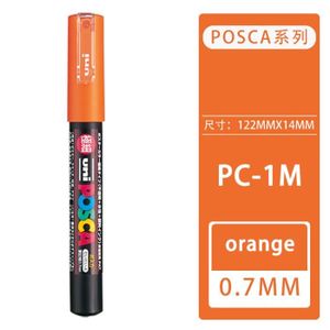 MARQUEUR orange - 1 Pcs Japon Uni Posca Marqueurs PC 1M Pei