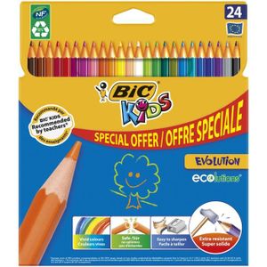 BIC ECOlutions EVOLUTION 655 - Pack de 4 Crayons à papier - HB - embout  gomme