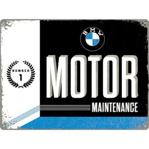 OBJET DÉCORATION MURALE Plaque en métal 30 X 40 cm BMW Motor maintenance