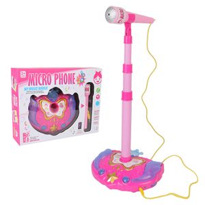 Microphone Reine Des Neiges Sur Pied Ajustable Lumineux Avec Enceinte, 2  Micros Et Effets Vocaux - Jeux d'imitation BUT