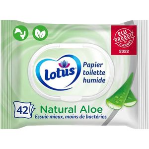 LOTUS Lingettes papier toilette humide blanc sensitive 42 lingettes pas  cher 