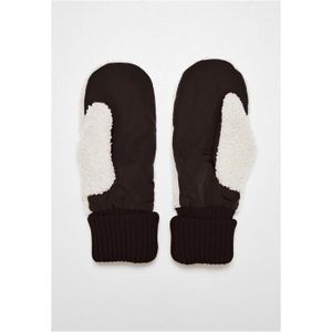 Gants D'Hiver URBAN CLASSICS - Nylon Doublure Sherpa - Noir/Blanc Cassé - Unisexe Neuf Avec Étiquette