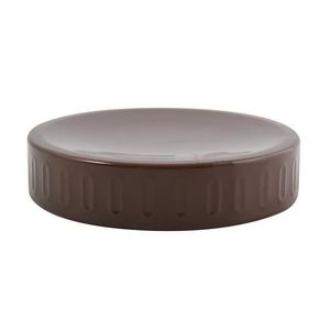 PORTE SAVON Porte Savon Métal HABANA Chocolat Marron - MSV - Pratique et élégant - Robuste et facile à nettoyer