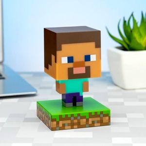 FIGURINE - PERSONNAGE Lampe de nuit Minecraft Steve Icône - PALADONE - Vert - Intérieur - 11cm