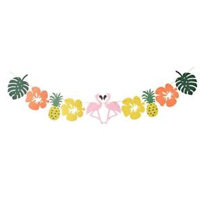 Flamingo anniversaire bannière Bunting Drapeaux