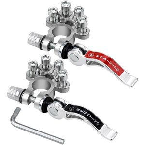 Set Voiture Automobile Top Post Fil de Batterie Câble bornes Bornes Batterie Automobile Clamp Connecteurs Kit Noir et Rouge Outil clé 2Pcs 