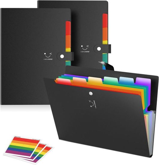 3 Trieurs Extensibles A4 à 12 Compartiments - Classeurs Accordéon En Plastique Pour Documents, Bureau, école, Voyages, Capacité 360 Feuilles