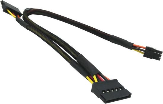 Câble D'alimentation SATA Vers 6 Broches Pour Carte Graphique - 20 Cm - 4 Pièces - Compatible GTX 1060, 1650 Super - 3