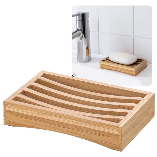 Lot de 4 Porte-Savon en Bois pour Salle de Bain et Maison - Bambou Naturel - Formes Carré/Rond/Ovale/Rectangulaire - Pour Savon et Shampooing Lot de 4 Porte-Savon en Bois pour Salle de Bain et Maison - Bambou Naturel - Formes Carré/Rond/Ovale/Rectangulaire - Pour Savon et Shampooing