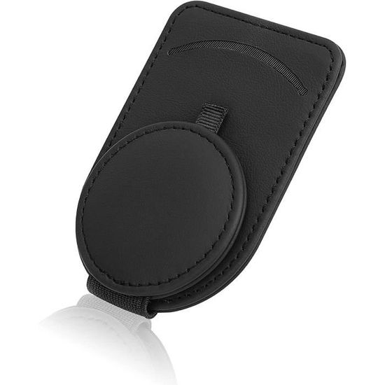 Support Universel Pour Lunettes De Soleil Voiture - Clip En Cuir Martelé Noir - Homme/Femme