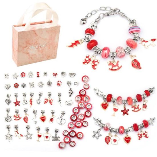 FORMIZOijoux Enfants Fille, 69 Pièces Charms Bracelet Kit, Kit de Fabrication de Bracelets pour FORMIZOijoux Enfants Fille, 69 Pièces Charms Bracelet Kit, Kit de Fabrication de Bracelets pour