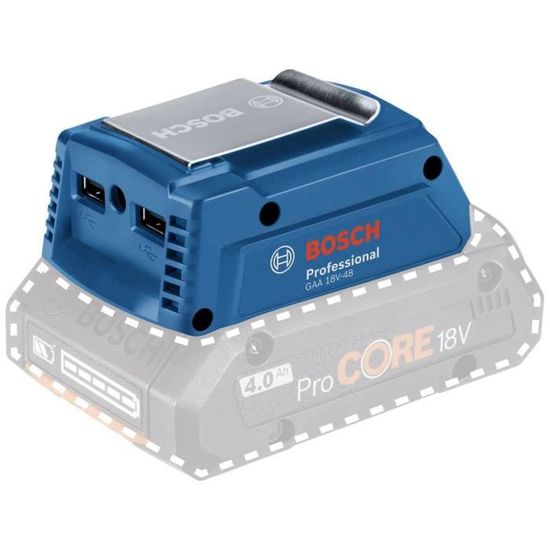 Support de chargeur mural perforé - Pour batterie Bosch 18 V - AMP