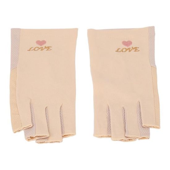 Gants Anti-UV IBXWMNG Pour Manucure Gel - 2 Paires Noire Et Blanche Sans Doigts