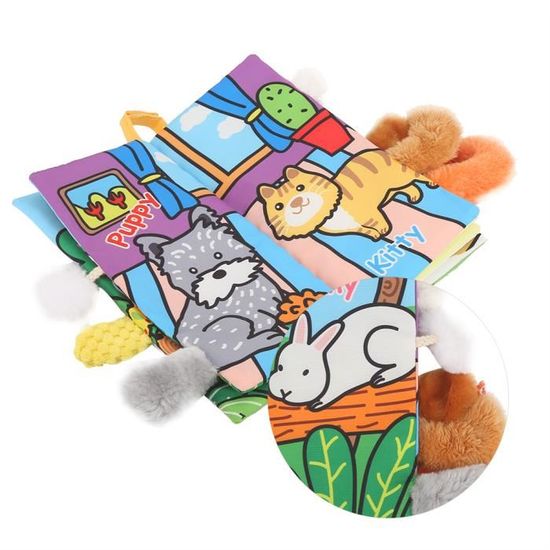 Livre De Queue D'animal Pour Bébé Livre En Tissu Pour Bébé, Papier