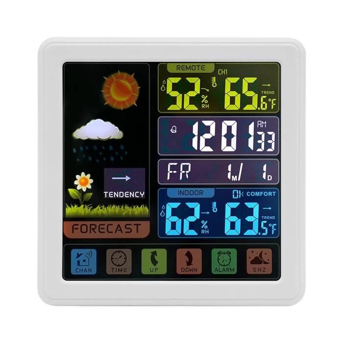 Station Météo Sans Fil Avec Capteur Extérieur Et Écran Tactile