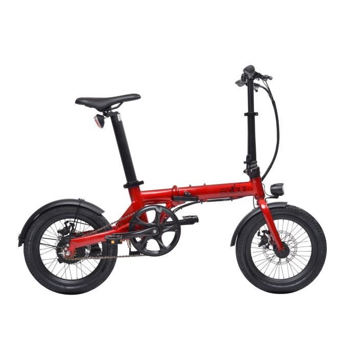 Vélo à assistance électrique City pliant 16- - Rouge