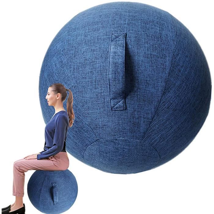 Swiss Ball Grossesse/Ballon Gym Housse 65cm Ballon de Gym pour La Maison Et Le Bureau Bureau Pilates- 65cm Bleu